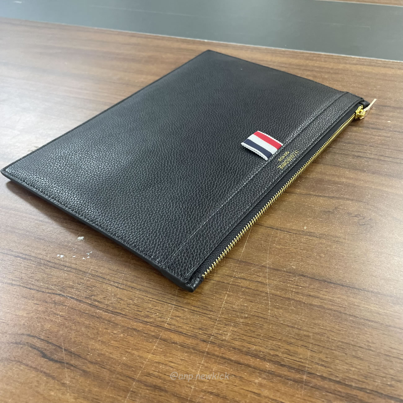 Thom Browne Logo Stamp Leather Document Holder (5) - newkick.org